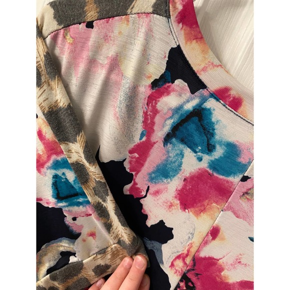 Celeste Floral/Leopard Combo Dress Size 2XL - Picture 5 of 5